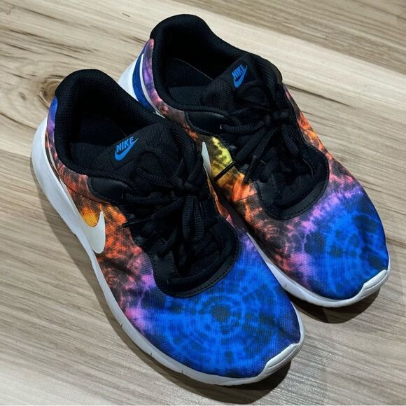 Nike Other - Nike Tanjun Print Tie Dye Sneakers Boys 6